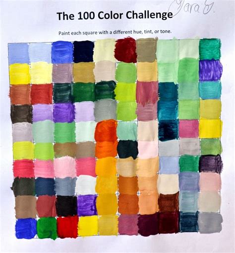 Color Mixing Challenge: Mix 100 Different Colors | Lessons from the K-12 Art Room | Elementary ...