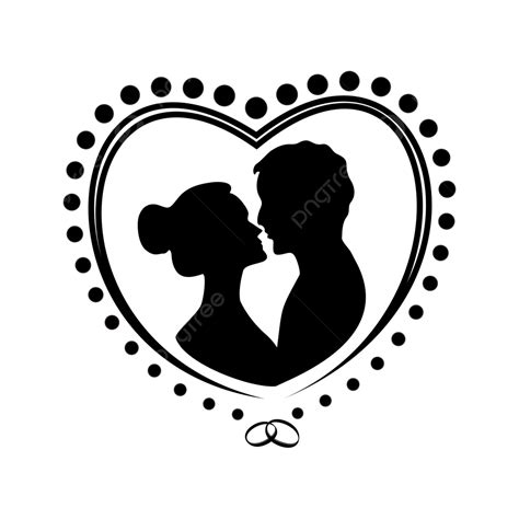 Wedding Couple Kissing Silhouette PNG Free, Wedding Couple Silhouette ...