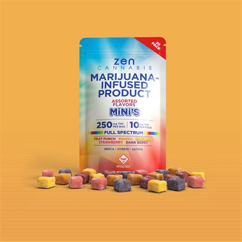 Zen Cannabis Infused Mini's Marijuana Gummies | 250mg THC