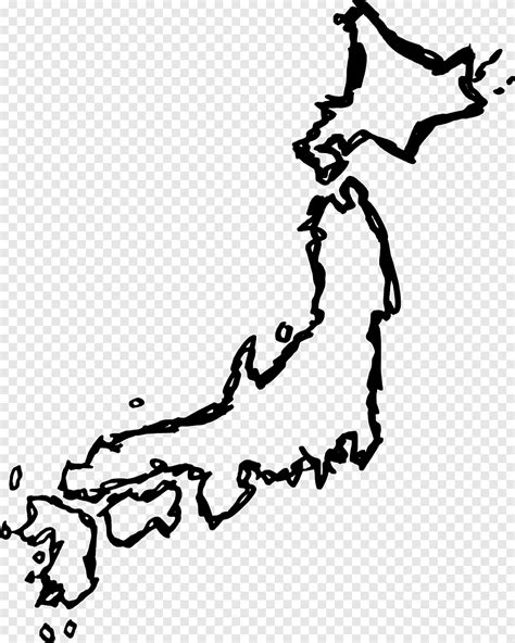 Japan Map Drawing, japan, white, text png | PNGEgg