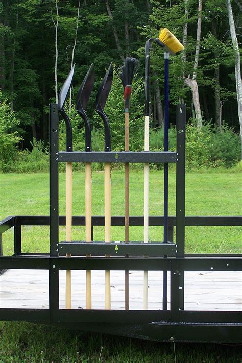 Open Trailer Shovel & Long Handled Tool Rack by Pack'em Racks. Holds 6 straight-handle shovels ...