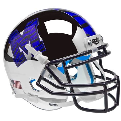 Memphis Tigers Chrome Schutt Authentic Mini Football Helmet