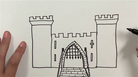 Medieval Castle Drawing - YouTube