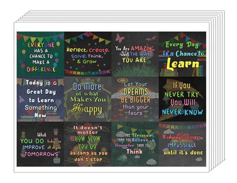 Creanoso Colorful Motivational Positive Encouragement Stickers - Amazi