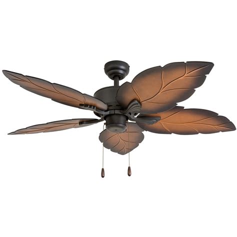 Prominence Home 50794-35 Beauxregard Tropical 52-Inch Tropical Bronze Indoor Ceiling Fan, Mocha ...