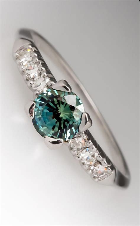 Blue-green sapphire ring #sapphireringswithdiamonds | Engagement rings ...