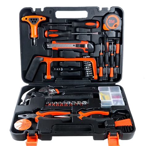 82pcs Combination tool accessories diagnostic multi function hand tool box set Spanner household ...