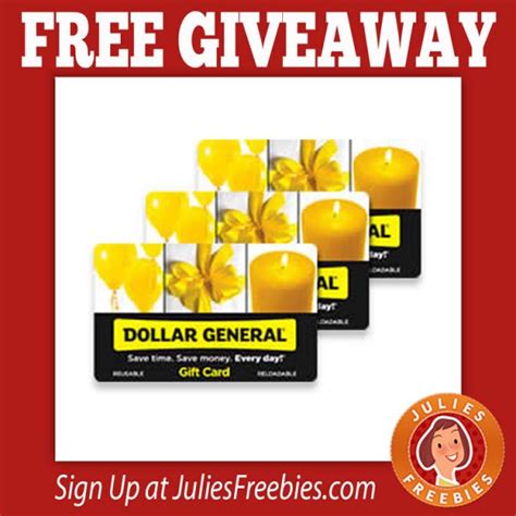 Free Dollar General Gift Card Giveaway - Julie's Freebies