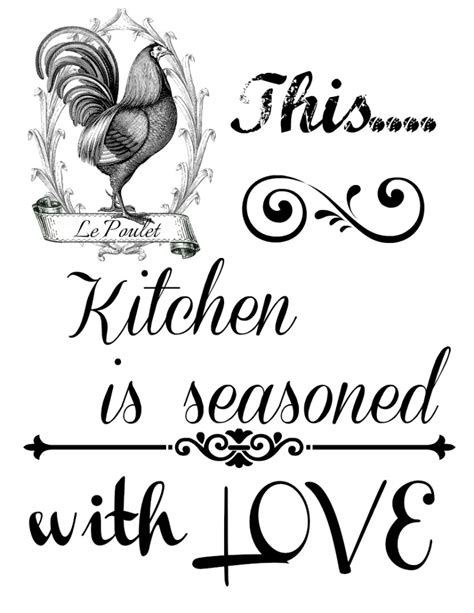 This-kitchen-is-seasoned-with-LOVE-free-Printable.jpg | Kitchen printables, Cute diy projects ...