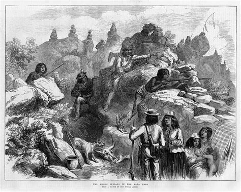 MODOC INDIANS IN THE LAVA BED 1873 INDIAN WAR IN CALIFORNIA GUNS MODOC ...