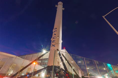 SpaceX Headquarters in Hawthorne California as a long exposure shot ...