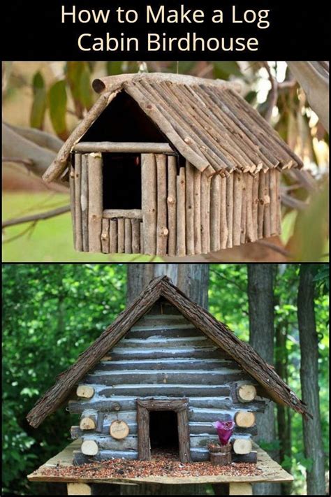 How to Make a Log Cabin Birdhouse | Bird house, Bird house kits, Bird houses