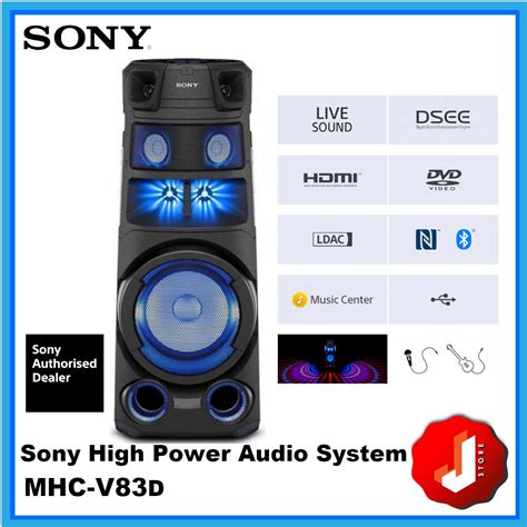 Sony MHC-V83D MHCV83D High Power Audio System with BLUETOOTH® Technology V83D | Lazada