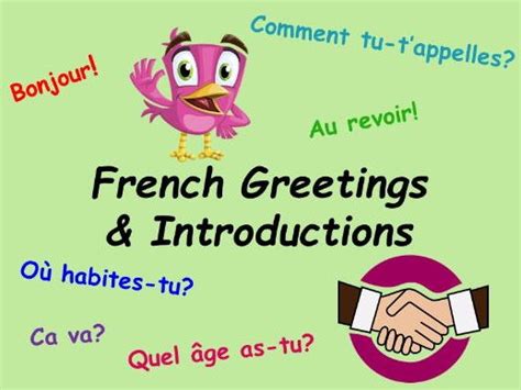 French Greetings / Introductions Presentation by FullShelf - Teaching Resources - Tes