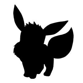 Pokemon - Eevee Silhouette Stencil | Pokemon stencils, Pokemon decal ...