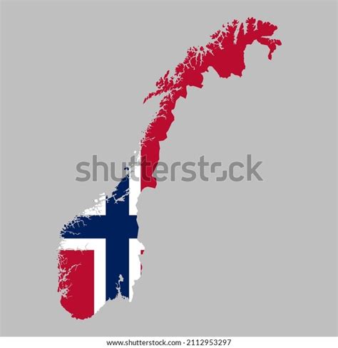 Norway Flag Inside Norwegian Map Borders Stock Vector (Royalty Free ...