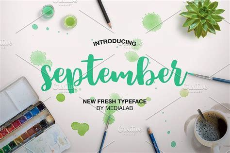 September by MediaLab.Co on @creativemarket Handwritten Script Font, Calligraphy Fonts ...