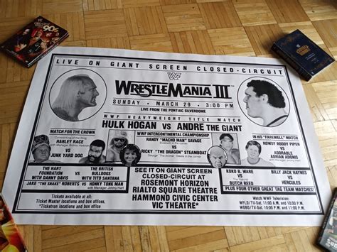 Wrestlemania 3 poster 24x36 reprint | Etsy