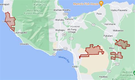 Maui fire map: Where wildfires are burning in Lahaina and upcountry