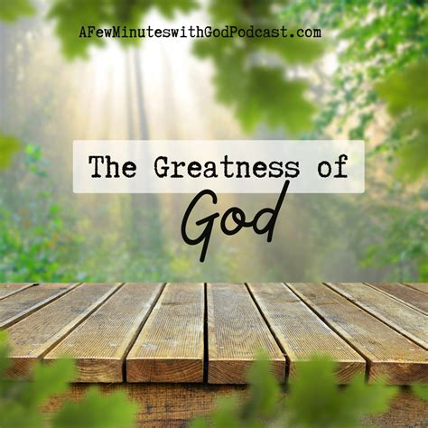 Greatness Of God