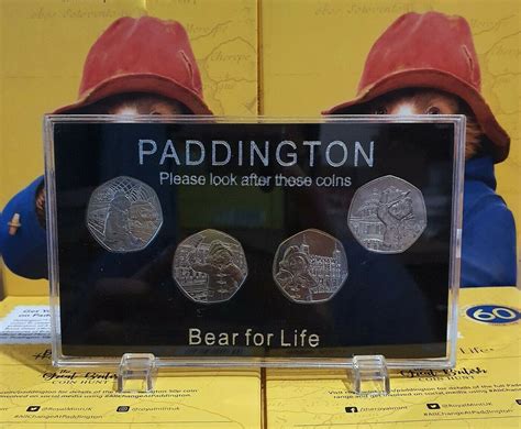 2018 & 2019 Paddington Bear 50p in Display Case 4 Coins CATHEDRAL TOWER STATION - Etsy