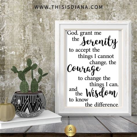 Serenity Prayer Printable-two Versions - Etsy