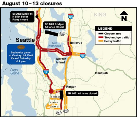 Traffic alert: Five big closures this weekend