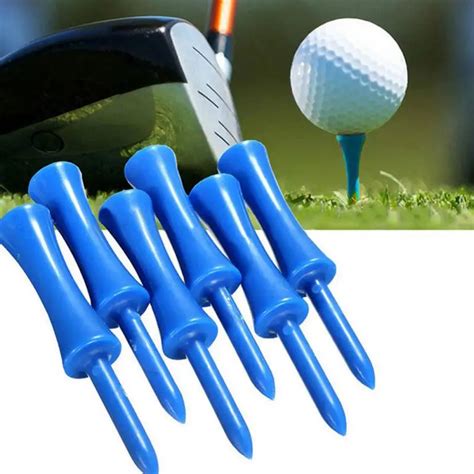 New 50pcs High Quality Blue Plastic Golf Tee Step Down Graduated Castle Tee Height Control 68mm ...