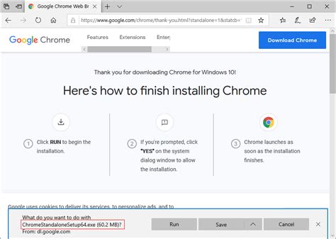 How to download Google Chrome's offline installer