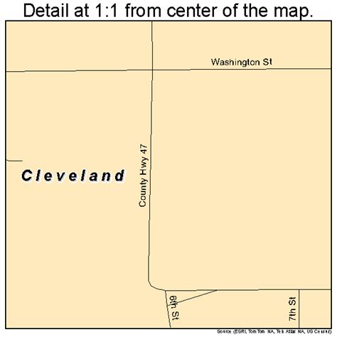 Cleveland Minnesota Street Map 2711872