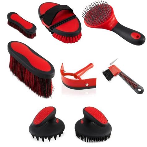 Horse Grooming Brush Set – Perfect For Full Body Horse & Pony Currying, Cleaning & Massaging ...
