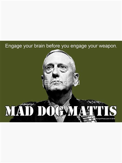 "Mad Dog Mattis" Sticker for Sale by EyeMagined | Redbubble