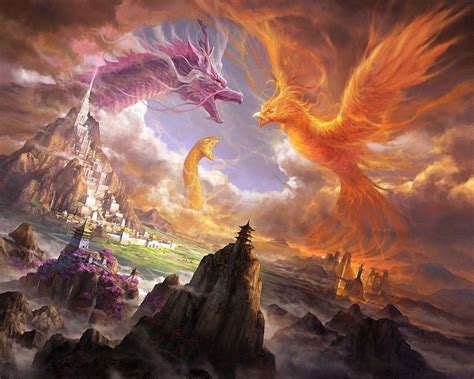 Phoenix and Dragon Wallpapers - Top Free Phoenix and Dragon Backgrounds - WallpaperAccess