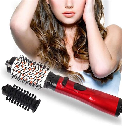 Rotating Hot Air Brush for Short Hair 3 in 1 One Step Ionic Hair Dryer Volumizer Hair ...