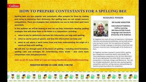 How to prepare contestants for Spell BEE by Dr Elaine - YouTube