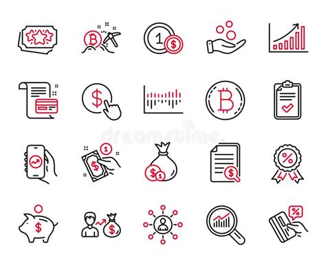 Vector Set of Finance Icons Related To Financial Documents, Financial ...