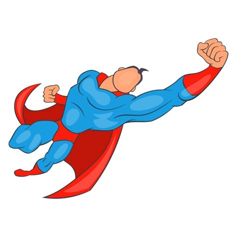 Superhero Flying Forward Icon Cartoon Style, Uniform, Superhero, Fly PNG and Vector with ...