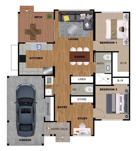 2D Floor Plan – Design / Rendering – Samples / Examples | The 2D3D Floor Plan Company