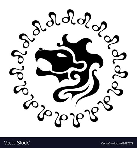 Zodiac sign leo Royalty Free Vector Image - VectorStock