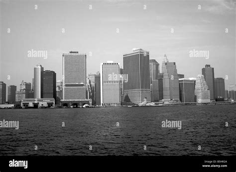 Black and white photograph of Manhattan Skyline Stock Photo - Alamy