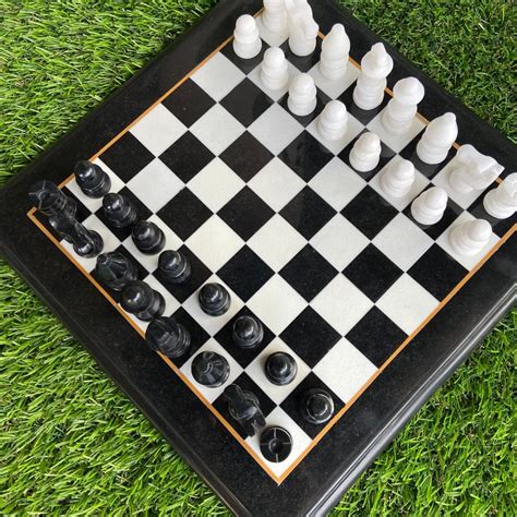 Marble Chess Board with Marble Chess Pieces Valentines Gift | Etsy