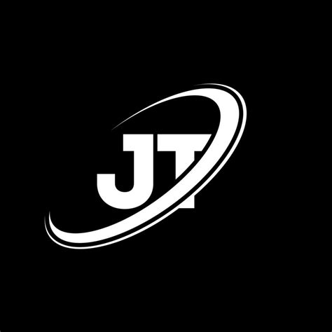 diseño del logotipo de la letra jt jt. letra inicial jt círculo ...