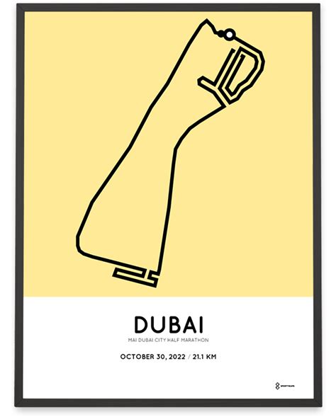 2022 Dubai City Half Marathon print – Sportymaps