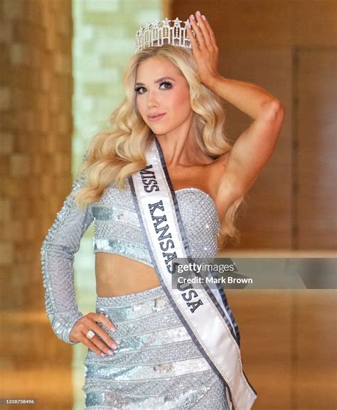 Miss Kansas USA 2021 Gracie Hunt poses prior to the 69th Miss... News ...