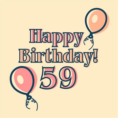 Premium Vector | Happy 59th birthday typographic vector design for ...