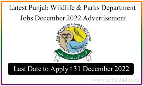 Latest Punjab Wildlife & Parks Department Jobs December 2022 Advertisement