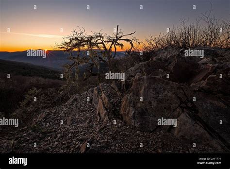 Sunset in the Hills of Northern California, Color Image Stock Photo - Alamy