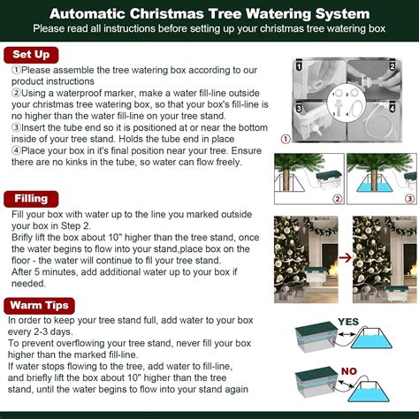 2 Pcs Automatic Christmas Tree Watering System Kit Christmas Tree ...