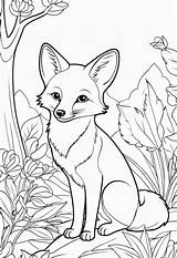 Creative Fox Coloring Sheets – Color My Pages sketch template