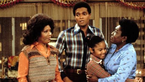 (l-r) Ja'net Dubois, Ben Powers, Janet Jackson, and Esther Rolle in a scene from the 1970s CBS ...